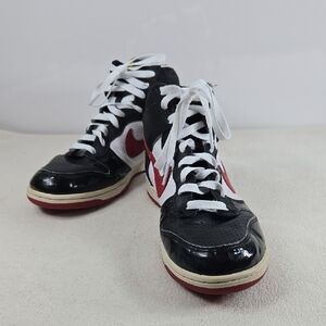 Nike DUNKS Black and Red High-Top Sneakers